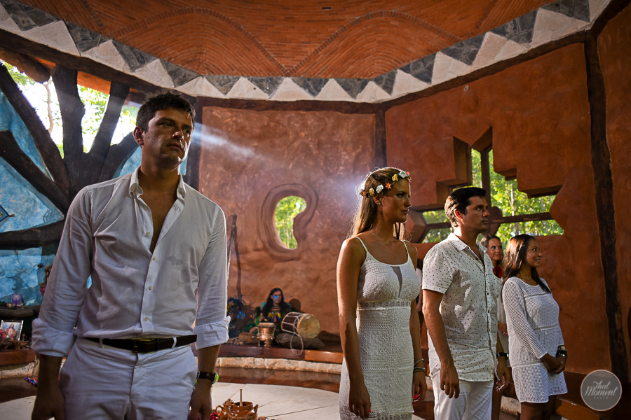 Mayan spiritual wedding in the jungle